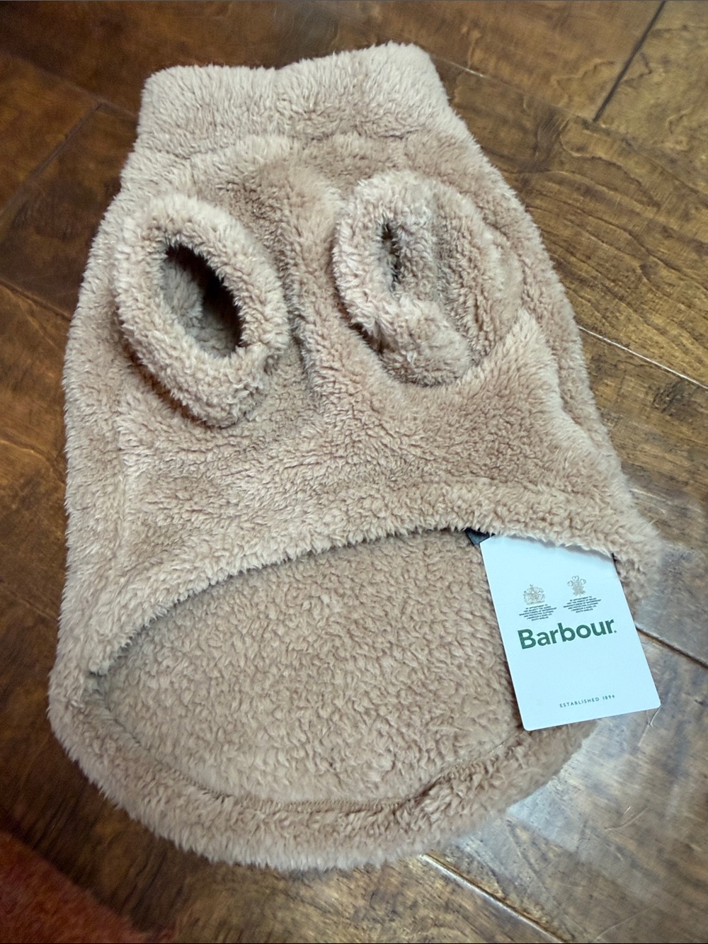 Barbour Teddy Fleece Dog Jumper, Biscuit, size S - Picture 2 of 5